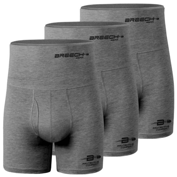 Breech Gear mid-waisted boxer briefs 6" | Destroyer Grey | Conceal Carry Underwear