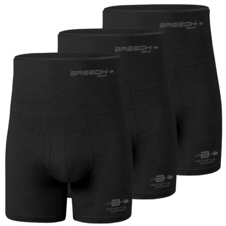 Breech Gear mid-waisted boxer briefs 6" | Stealth Black | Conceal Carry Underwear