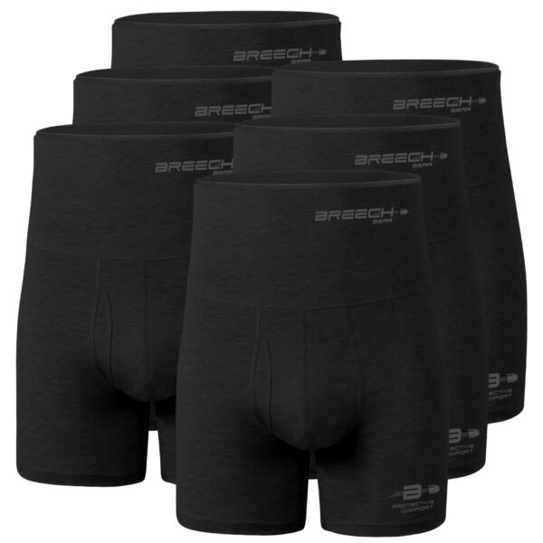 Breech Gear mid-waisted boxer briefs 6" | Stealth Black | Conceal Carry Underwear