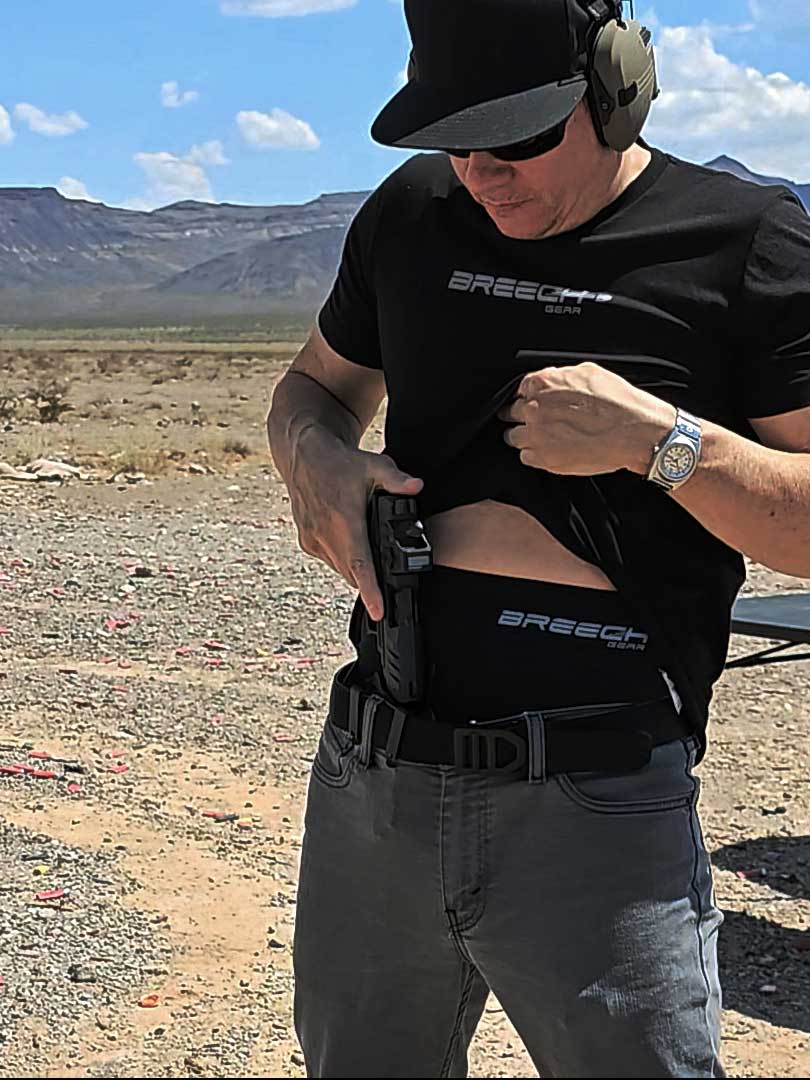 Testing how well Breech Gear's mid-waisted boxer briefs protect against grip rash in the hot desert. 