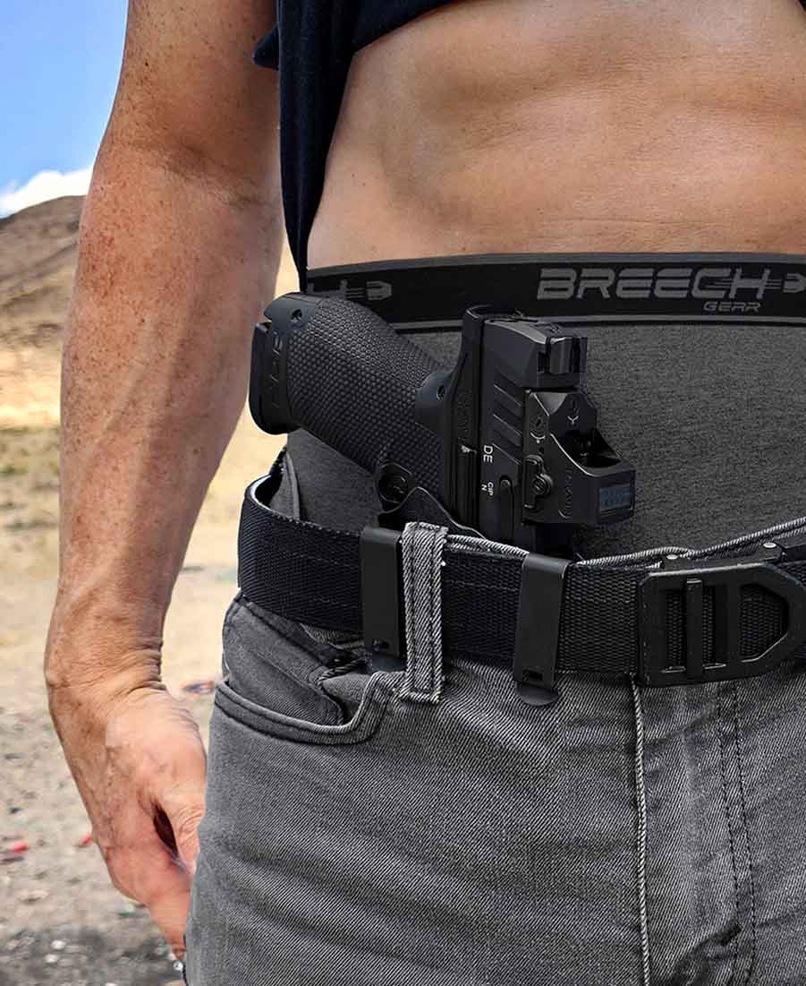 Testing Breech Gear's moisture wicking mid-waisted boxer briefs protect against sweat in the hot desert. 